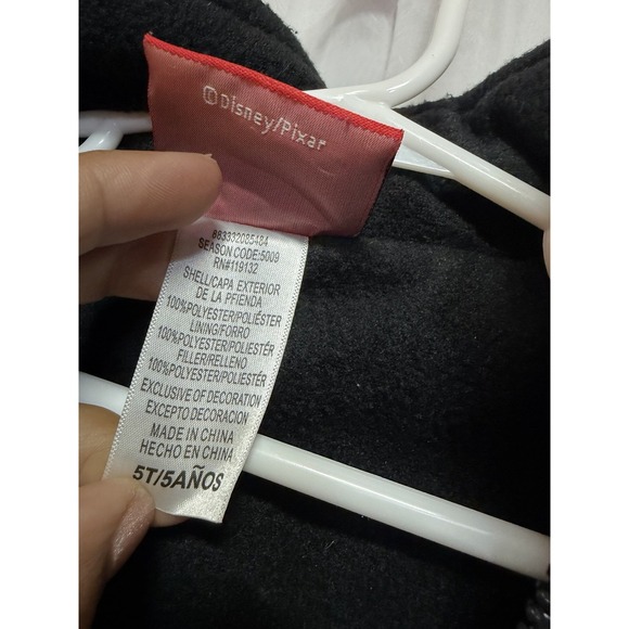 Disney Pixar Cars Lightning McQueen Kids Puffer Vest Size 5t Jacket Outerwear - Picture 7 of 10